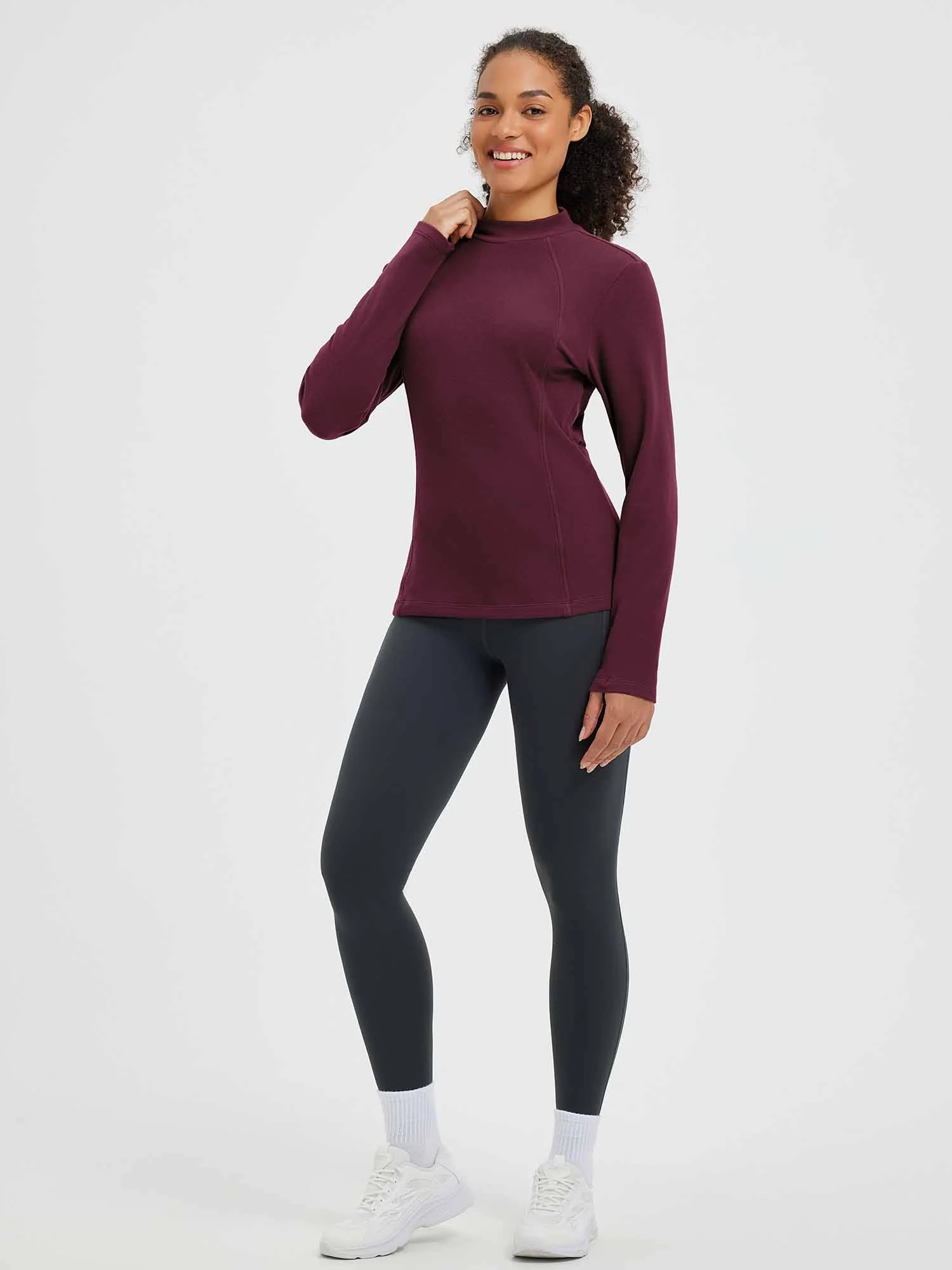 Running Half-Turtleneck Fleece Long-Sleeve T-Shirt - Image 17