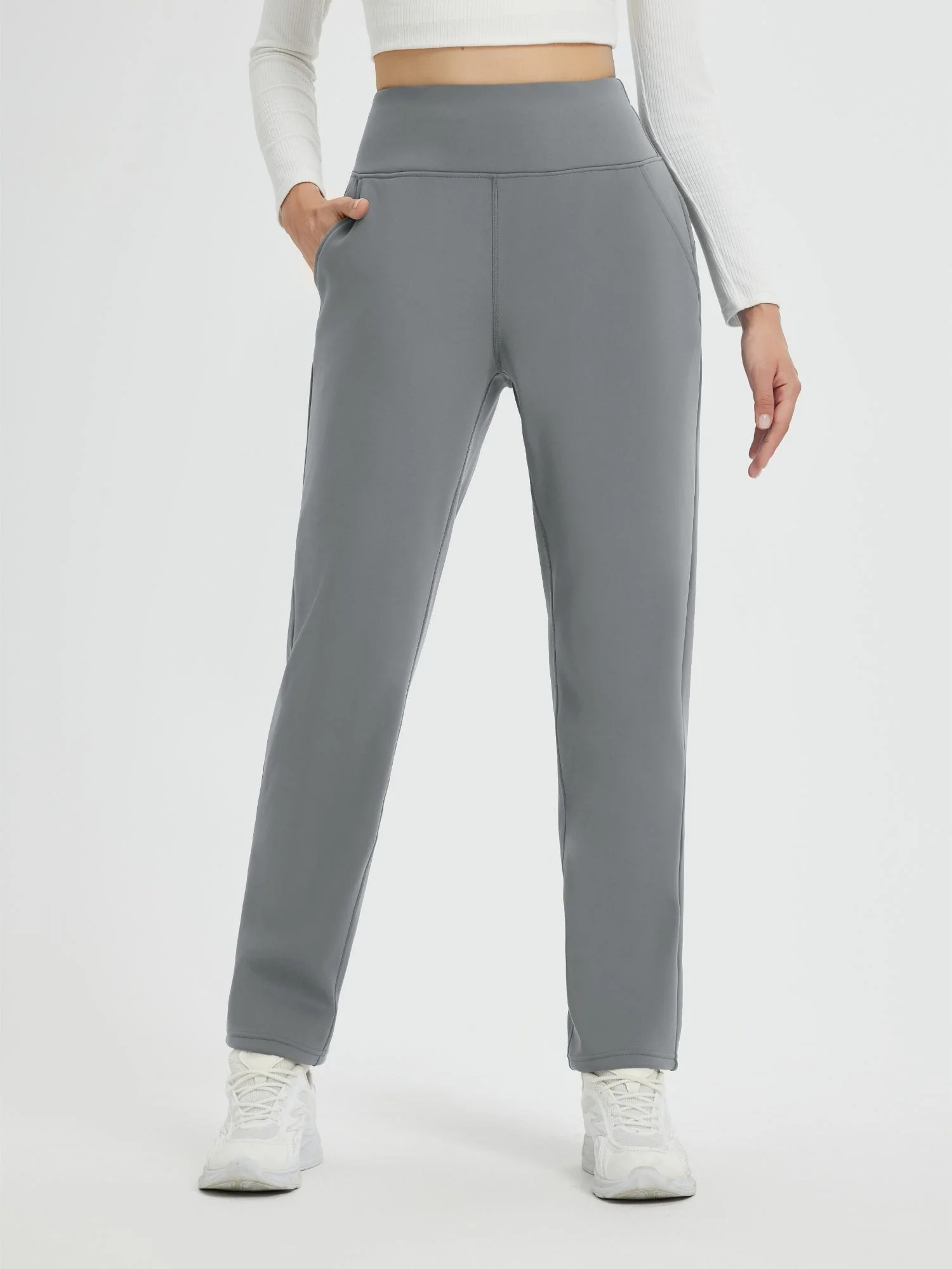 Women's Running Heavyweight Thermal Fleece Tapered Pants - Image 13