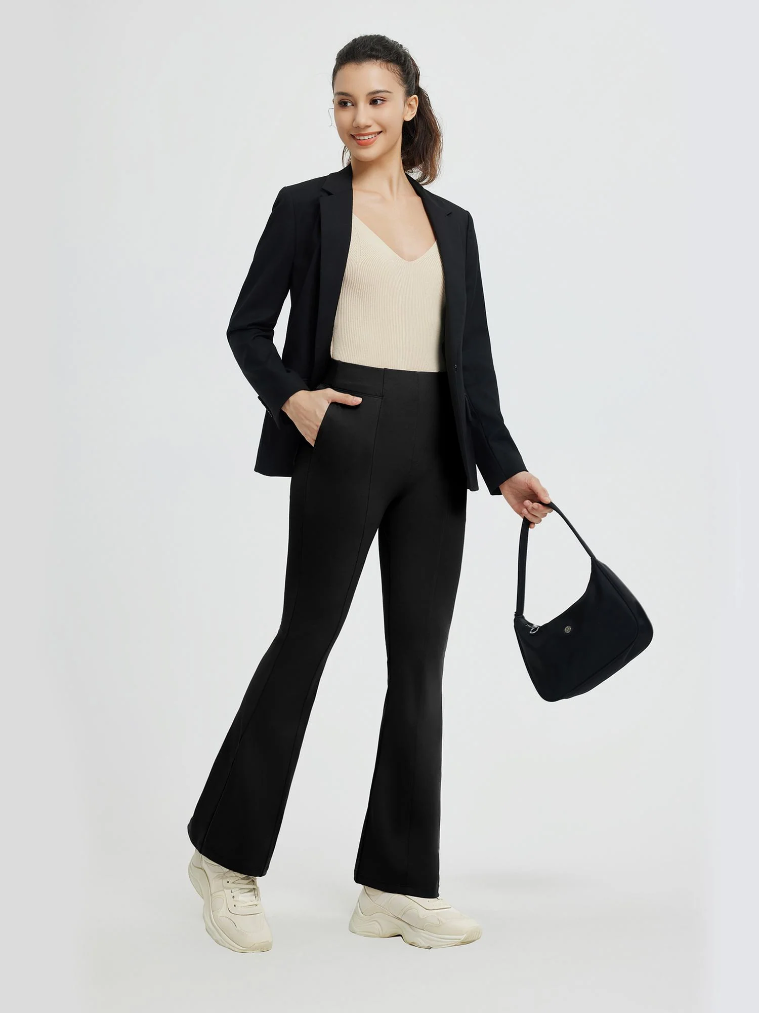 Women's Yoga Business High-Waisted Flared Pants - Image 19