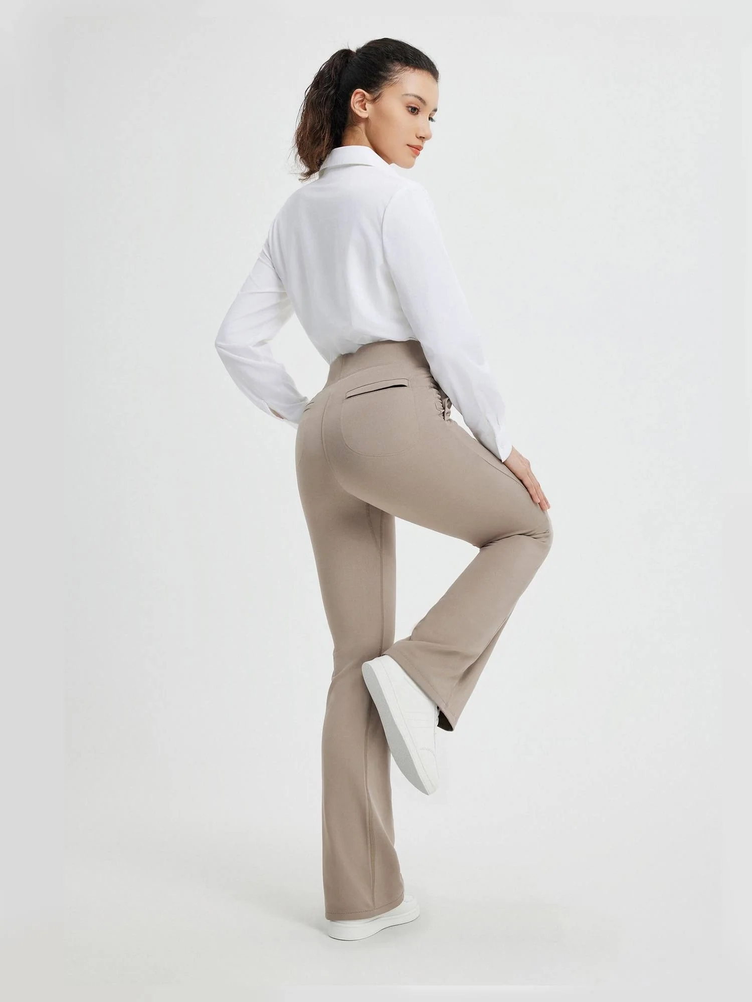 Women's Yoga Business High-Waisted Flared Pants - Image 3