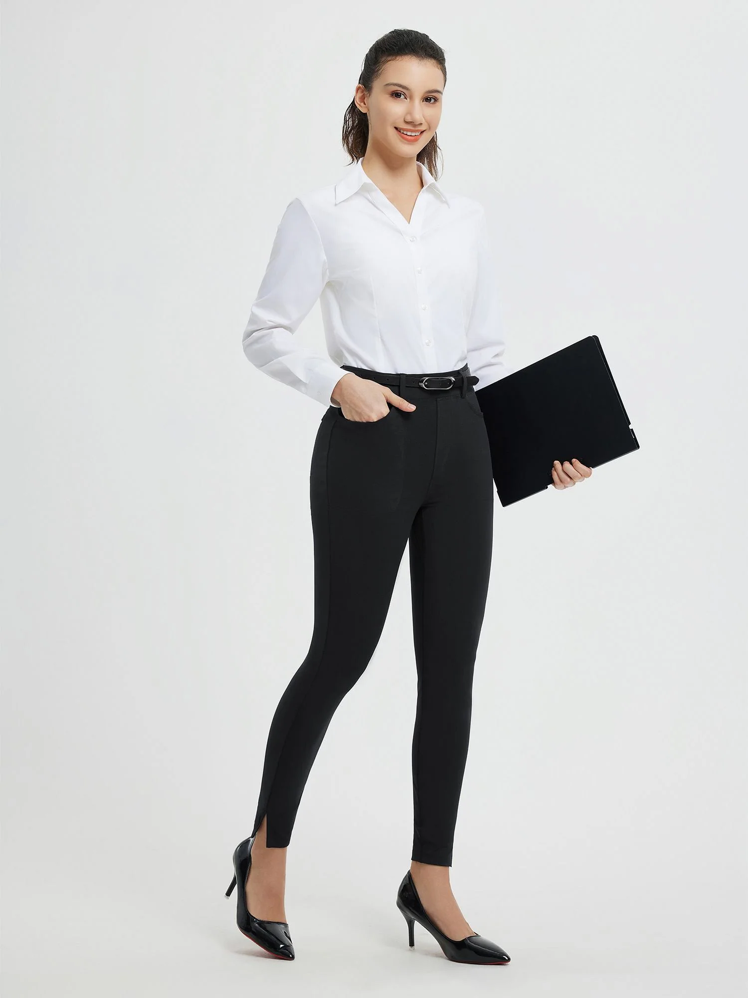 Women’s Yoga Business High-Waisted Tight Pants - Image 3