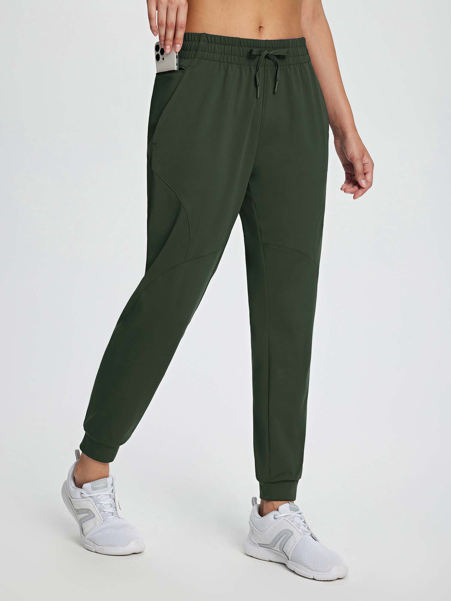Women's Drawstring Fleece Jogger Pants - Image 13