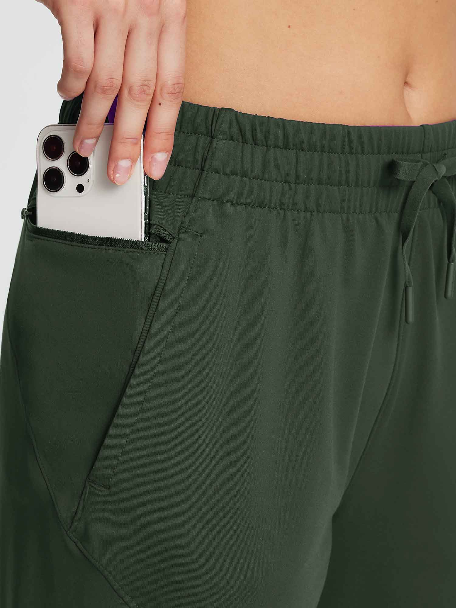 Women's Drawstring Fleece Jogger Pants - Image 16