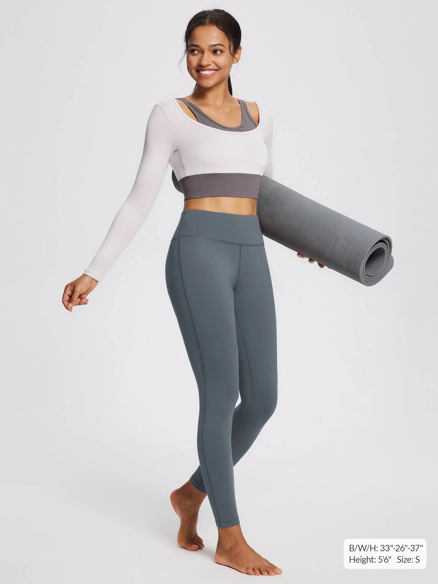 Women's Petite Fleece-Lined Yoga Leggings - Image 2