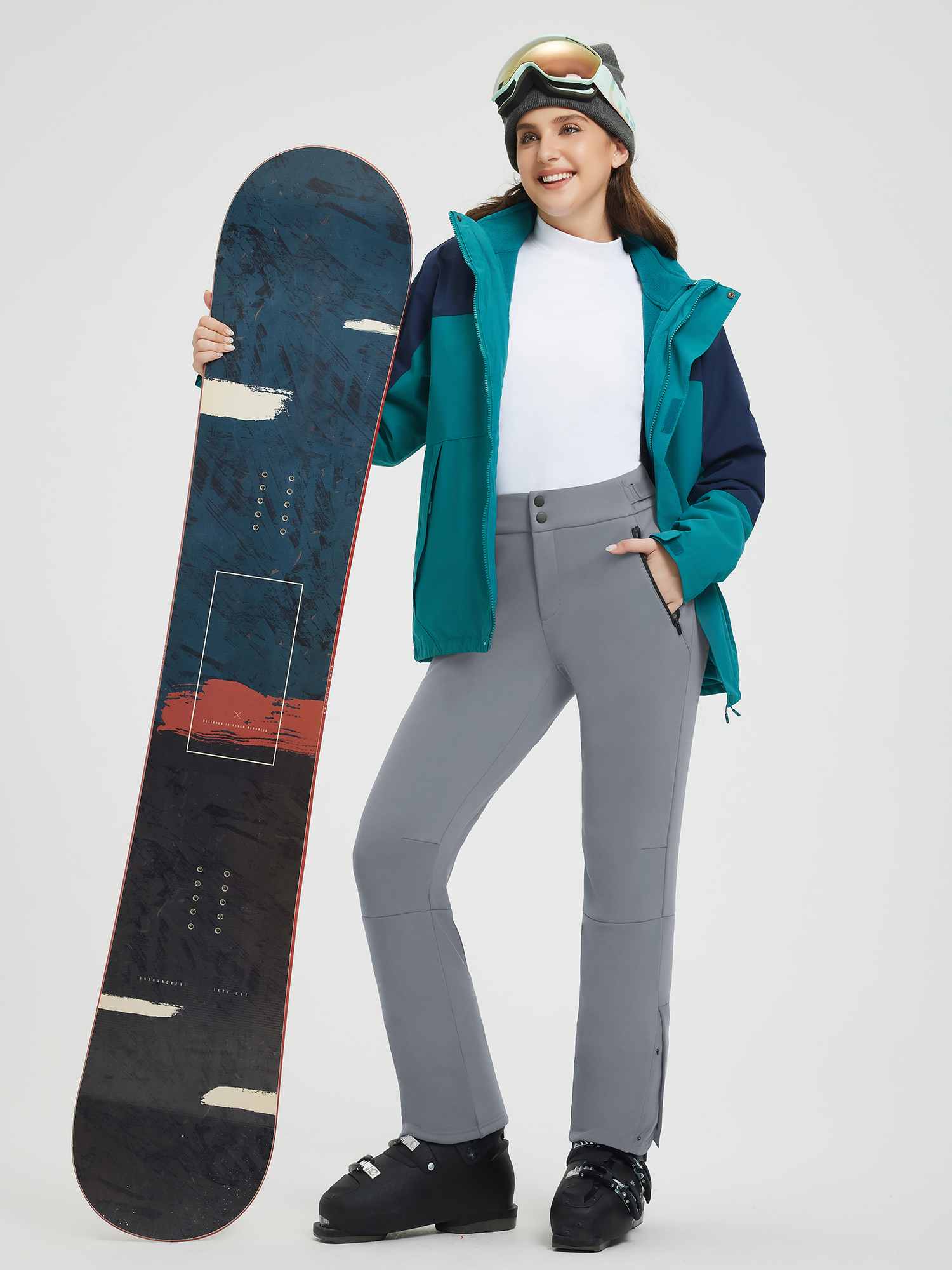 Knit Heavyweight Fleece Straight Ski Pants - Image 12