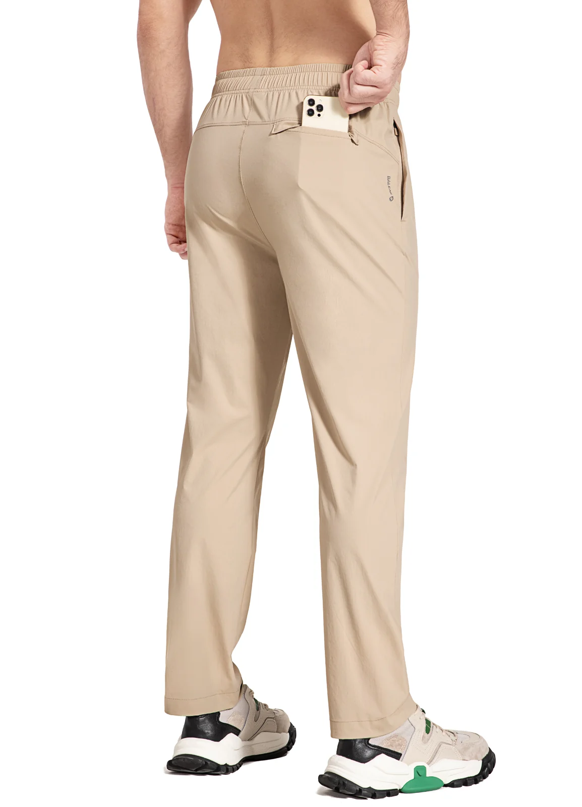 Men's Elastic-Waist Tapered Running Pants - Image 12