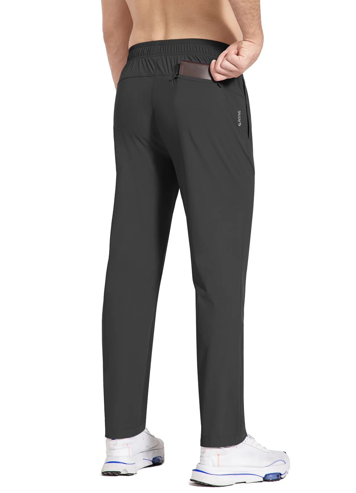 Men's Elastic-Waist Tapered Running Pants - Image 4