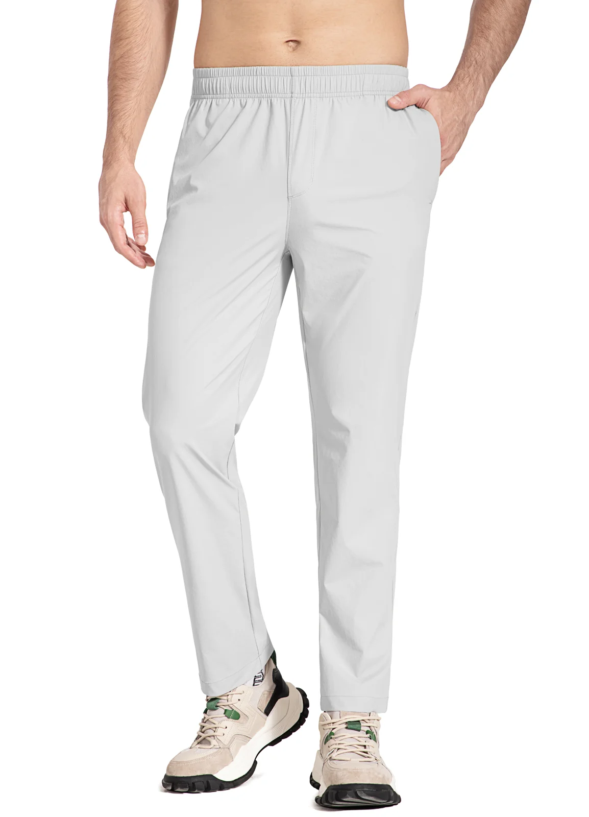 Men's Elastic-Waist Tapered Running Pants - Image 6
