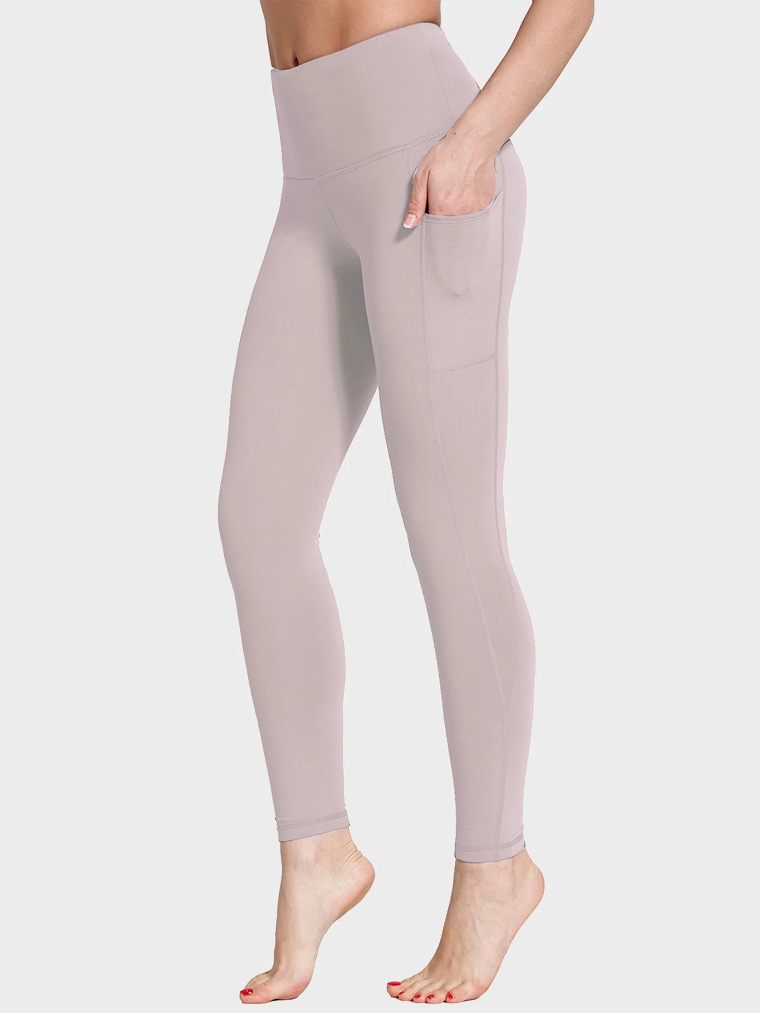 Yoga Brushed Fleece High Waisted Leggings - Image 46