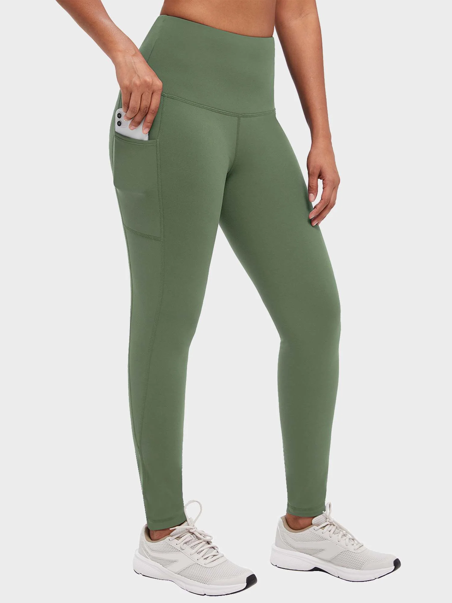 Yoga Brushed Fleece High Waisted Leggings - Image 51