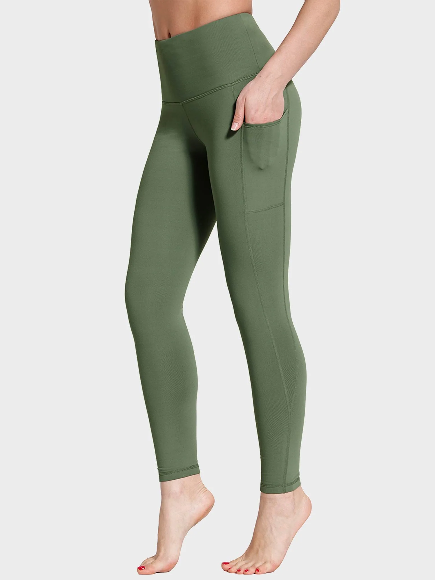 Yoga Brushed Fleece High Waisted Leggings - Image 52