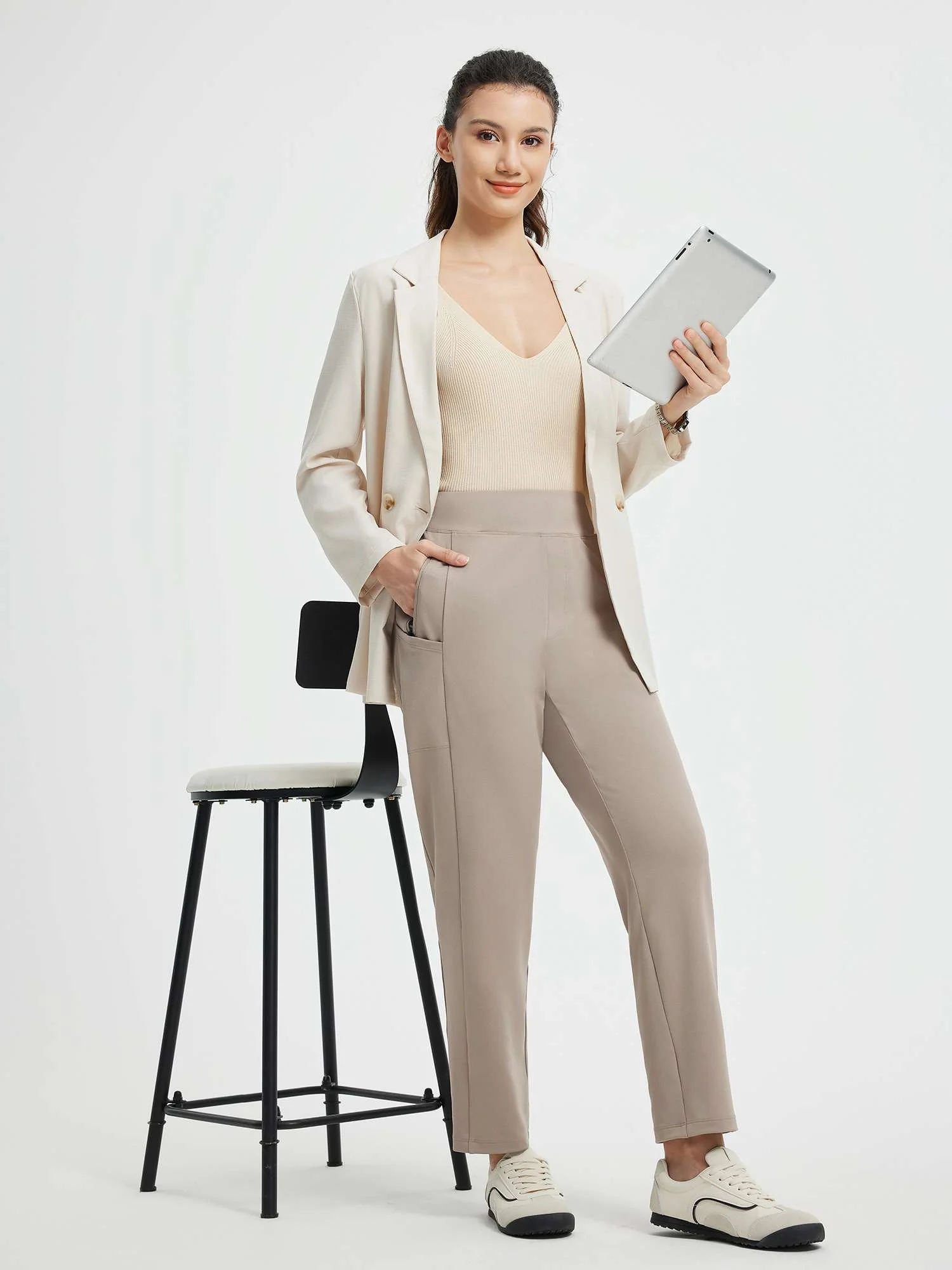 Yoga High Waisted Tapered Pants - Image 18